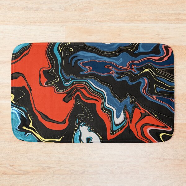Item preview, Red blue black swirl designed and sold by awsomepatterns.