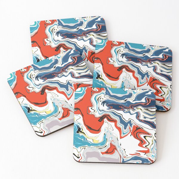 Item preview, Red blue white swirl designed and sold by awsomepatterns.