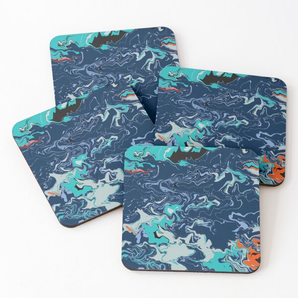 Item preview, teal black swirl designed and sold by awsomepatterns.