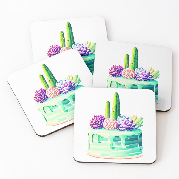 Item preview, Cactus and succulent cake designed and sold by WallabyJelly.