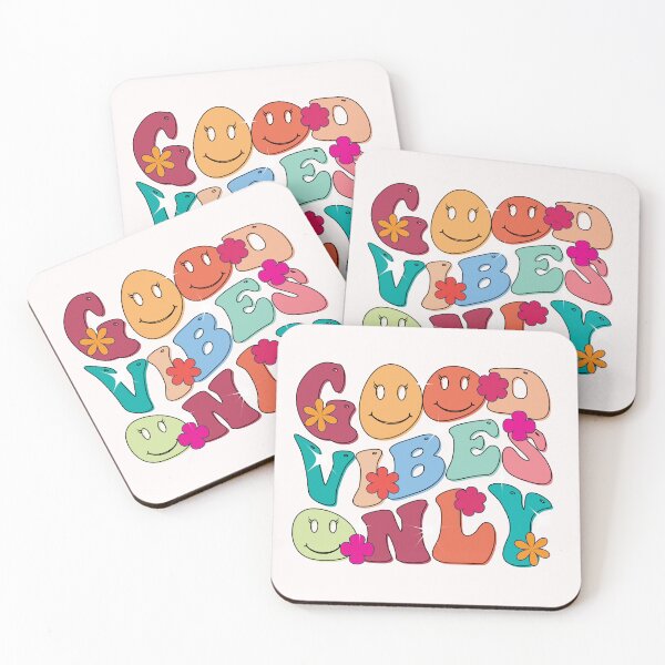 Item preview, "Good vibes only" retro wavy groovy typography sublimation SVG designed and sold by DreamWorld07.
