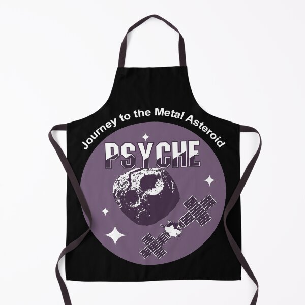 Item preview, Psyche mission to a metal asteroid logo (white) designed and sold by SolidEarthArt.