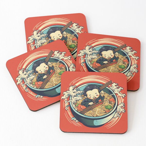 Item preview, Cartoon Ramen Bowl Samurai designed and sold by Digital-Livvy.