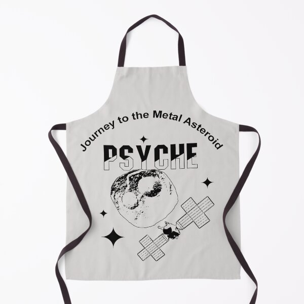 Item preview, Psyche mission to a metal asteroid logo (all black) designed and sold by SolidEarthArt.