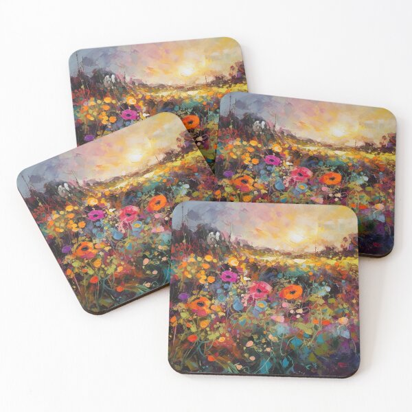 Item preview, Beautiful summer Floral Fields - Impressionistic landscape 4 designed and sold by Red Witch Art.