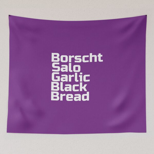 Item preview, Borscht Salo Garlic & Black Bread - Funny Ukrainian Food 		 designed and sold by cnruzddzim21.