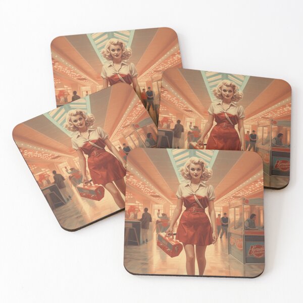 Item preview, A Pin Up Girl Walking at the Mall designed and sold by GoodOldVintage.