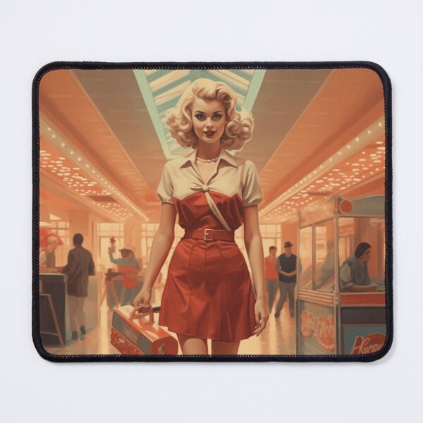 Item preview, A Pin Up Girl Walking at the Mall designed and sold by GoodOldVintage.