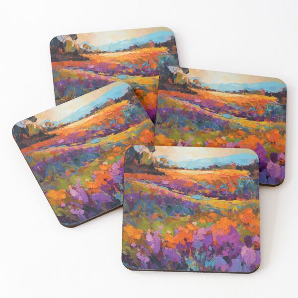 Item preview, Beautiful summer Floral Fields - Impressionistic landscape 5 designed and sold by Red Witch Art.