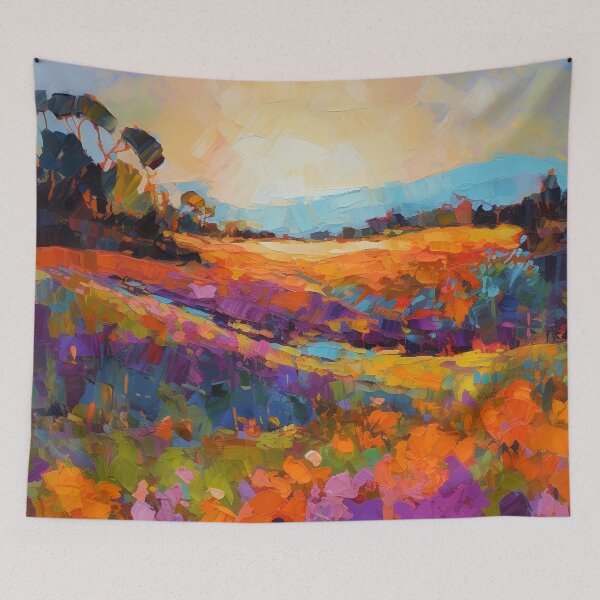 Item preview, Beautiful summer Floral Fields - Impressionistic landscape 5 designed and sold by Red Witch Art.