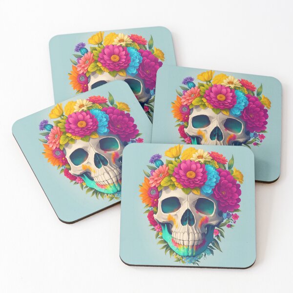 Item preview, Blossoming Identity: Flower Crowned Skull designed and sold by alchemyaes.