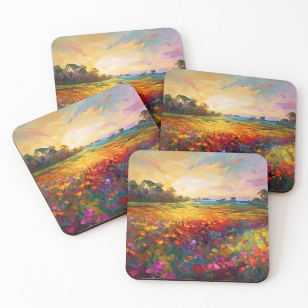 Item preview, Beautiful summer Floral Fields - Impressionistic landscape 6 designed and sold by Red Witch Art.