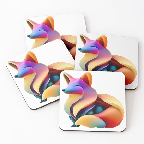 Item preview,  minimalistic colorful fox designed and sold by luckymando.