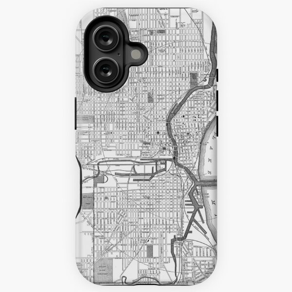Item preview, Vintage Map of Milwaukee Wisconsin (1891) BW designed and sold by BravuraMedia.