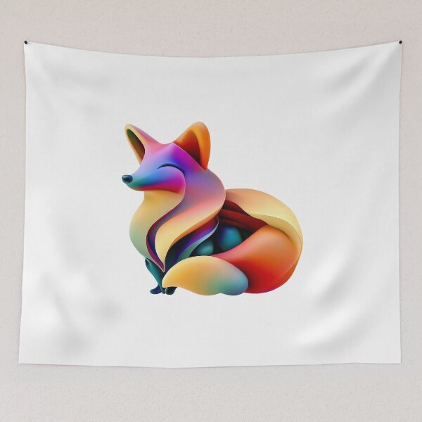 Item preview,  minimalistic colorful fox designed and sold by luckymando.