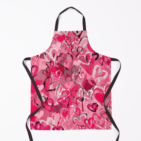 Item preview, Playful Pink Hearts: Abstract Acrylic Art with Ink Doodl designed and sold by CharlieCreates.
