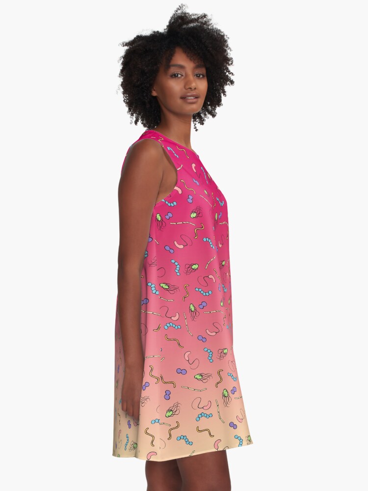 Alternate view of Sunset ombre bacteria A-Line Dress