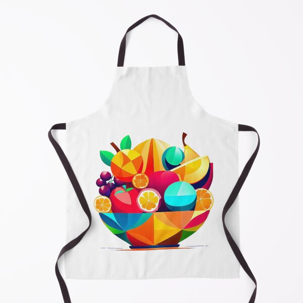 Item preview, bowl of fruit, geometric art, bright and vibrant designed and sold by luckymando.