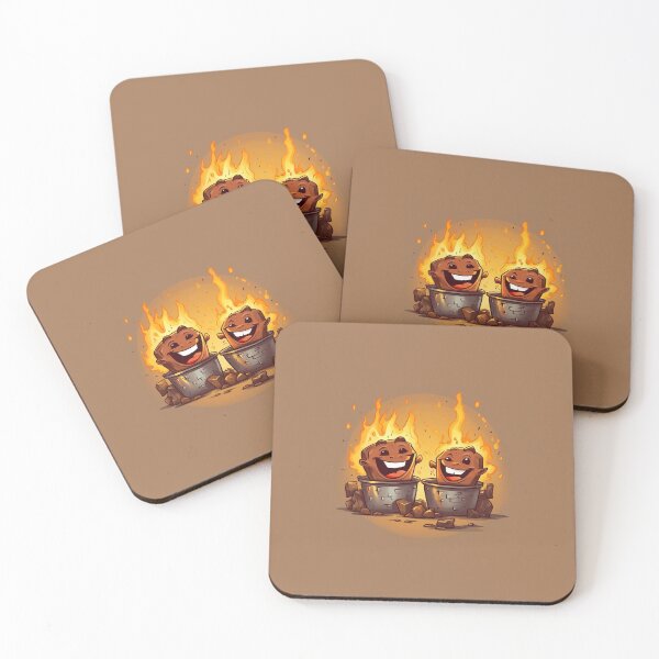 Item preview, Cartoon Melting Chocolate square laughing designed and sold by Digital-Livvy.