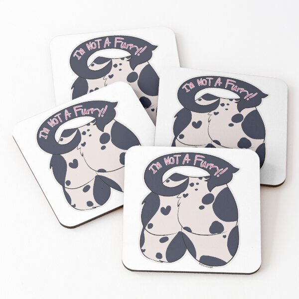 Item preview, I'm not a furry! (Black and white spots)  designed and sold by Purplepuddles20.