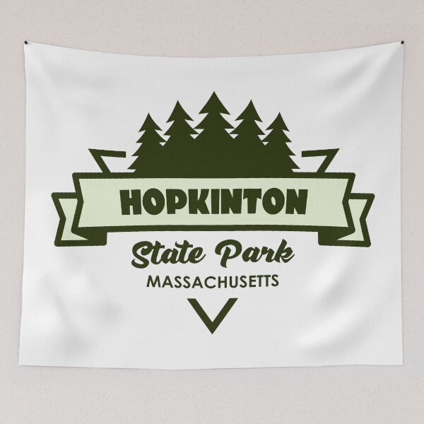 Item preview, Hopkinton State Park Massachusetts Trees And Ribbon designed and sold by bivenart.