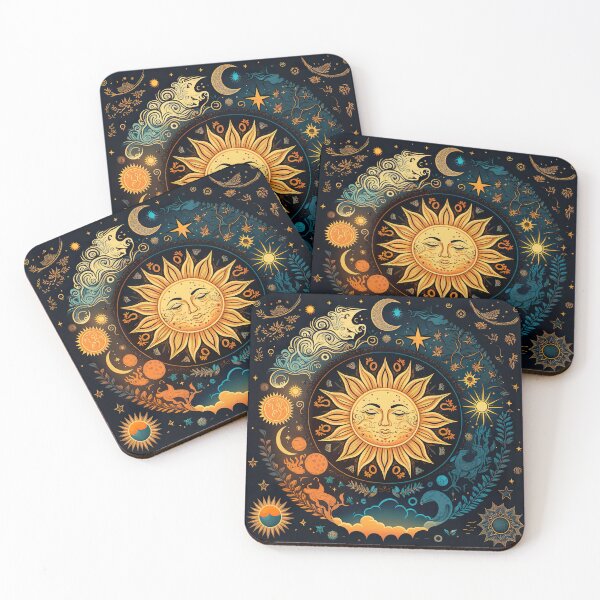 Item preview, Sun And Moon Celestial Elements Artwork designed and sold by Magnuna.