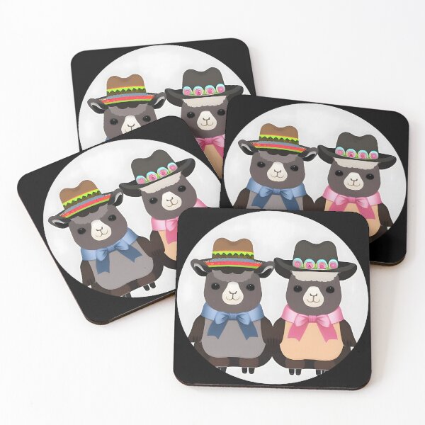 Item preview, Llamas with Alpaca Wool Hats Sticker designed and sold by worldofwhisper.