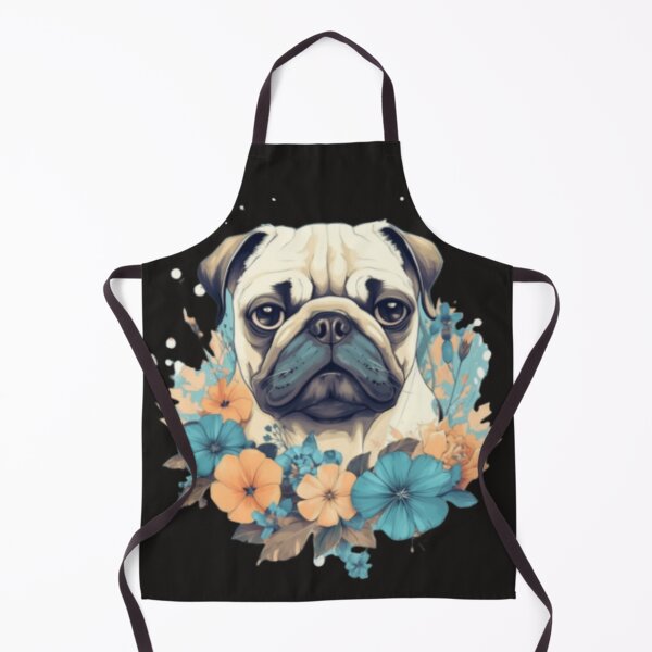 Item preview, Floral Pug Portrait: Vintage Delights designed and sold by lg whittaker.