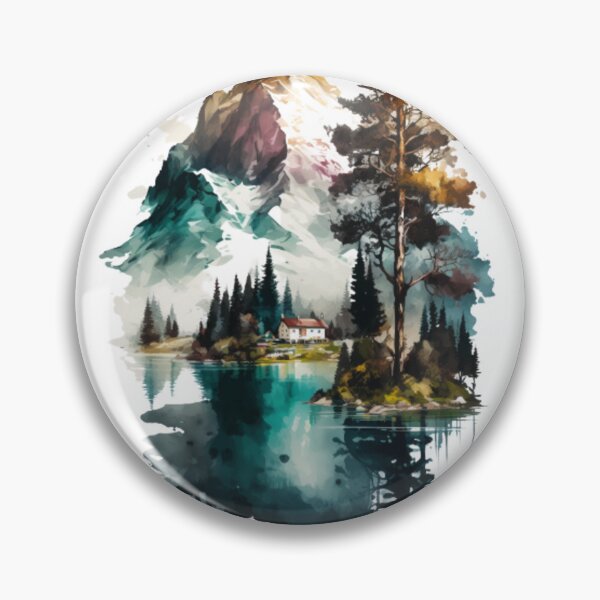Item preview, mountains and lakes designed and sold by Tee Studio.