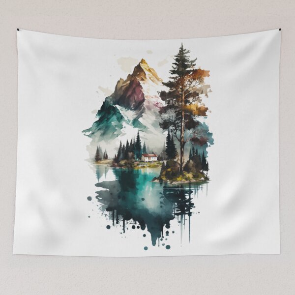 Item preview, mountains and lakes designed and sold by Tee Studio.
