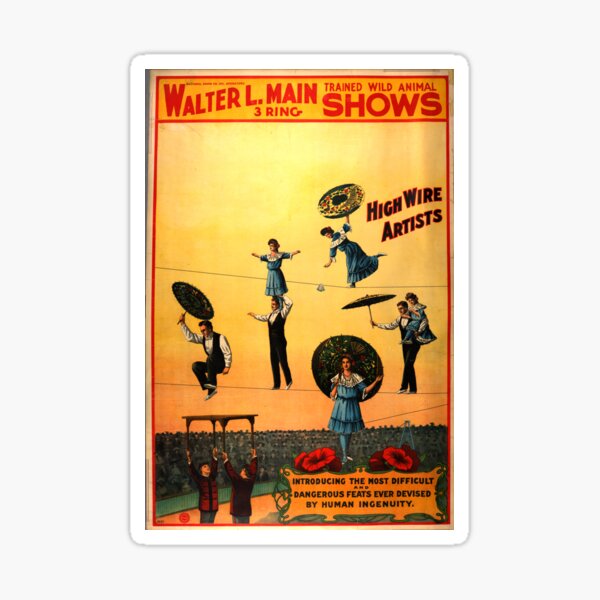 Walter L. Main Circus Vintage Poster Sticker
