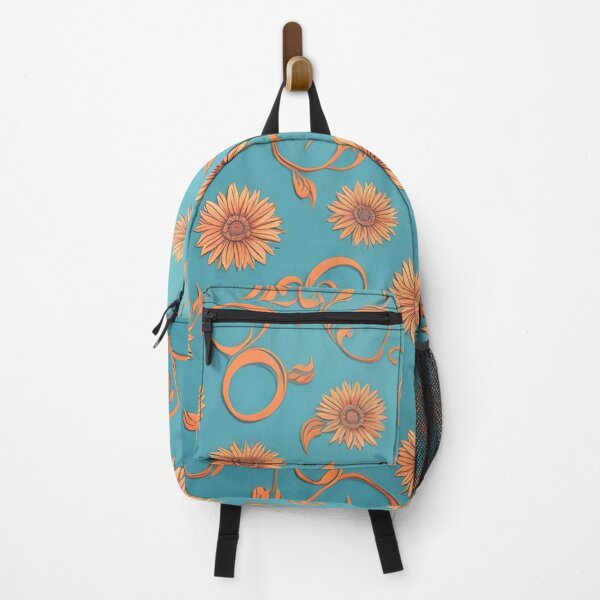 Item preview, abstract sunflower pattern cyan designed and sold by ThiagoSDantas.