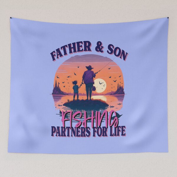 Item preview, Father and Son Fishing Partners For Life - Father's Day Artwork 2 designed and sold by Cawaiico.