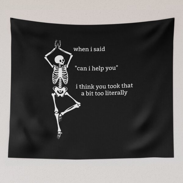 Item preview, Sassy Skeleton "Can I help you" Funny Saying designed and sold by sassyskeleton.