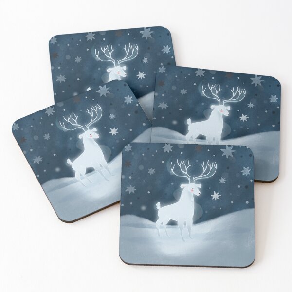 Item preview, Deer in Winter Night designed and sold by leptiko.