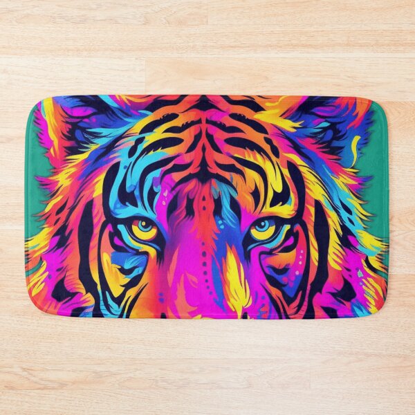 Item preview, Imposing Tiger, day glo art style designed and sold by SBD-Shop.