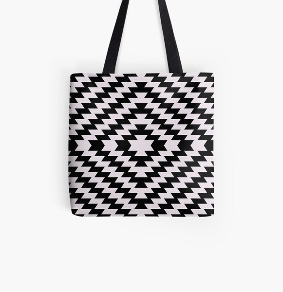 Modern Kilim - black and white All Over Print Tote Bag