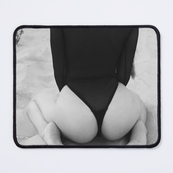 Item preview, A woman in a black bodysuit sits on a sandy beach designed and sold by KAPLINSKIY-ART.