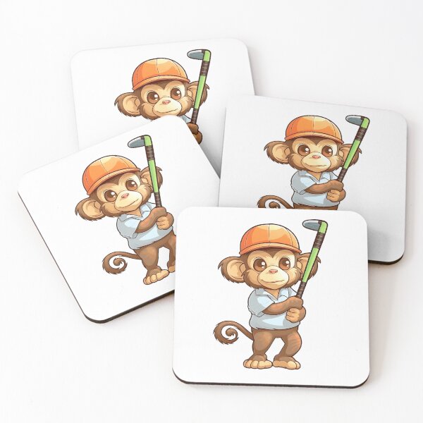 Item preview, Cute Monkey Golfer designed and sold by mvnchkinz.