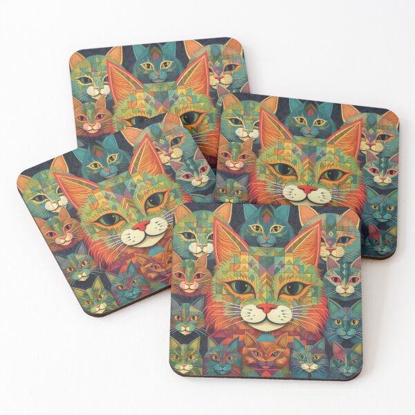 Item preview, Cat Patterns: Colorful Right Angles Cats designed and sold by Cat-n-Christ.