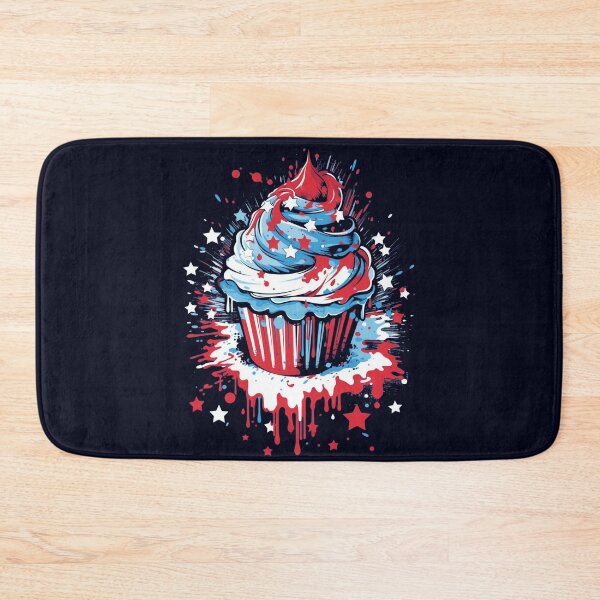 Item preview, Vintage Patriotic Cupcake - US Flag and Cake Lover designed and sold by madtoyman.