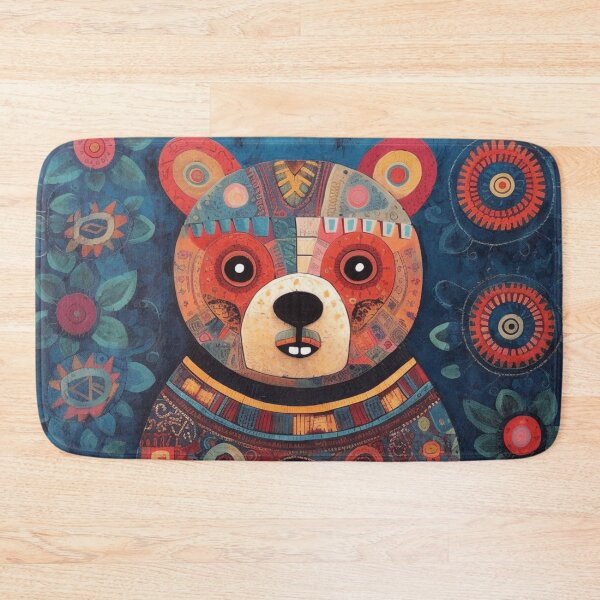 Item preview, cute bear, folk art style designed and sold by SBD-Shop.