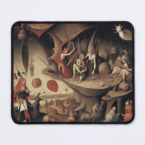 Item preview,  A twisted landscape in Hell with Demons and Fallen angels after Hieronymus Bosch designed and sold by Vintage Designs +.