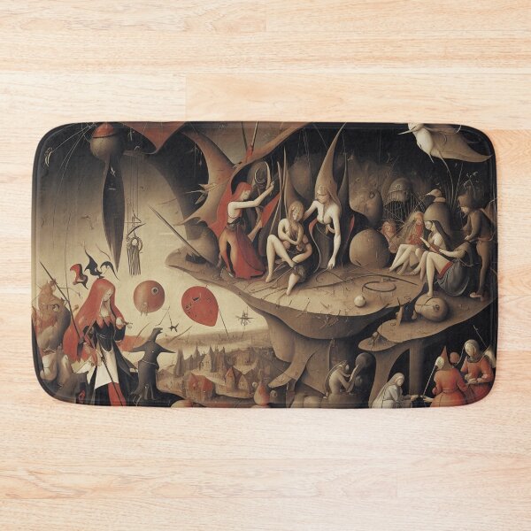 Item preview,  A twisted landscape in Hell with Demons and Fallen angels after Hieronymus Bosch designed and sold by Vintage Designs +.