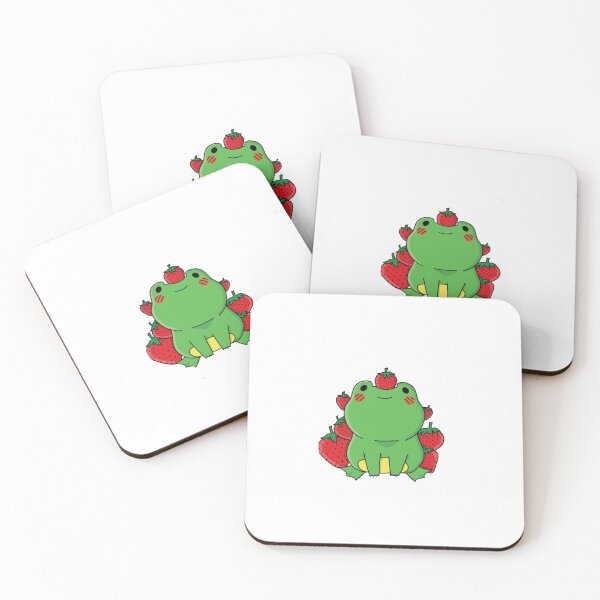 Item preview, frog with strawberries designed and sold by michellmathison.