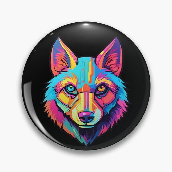 Item preview, Colorful Digital Wolf designed and sold by DigiPunkStudio.