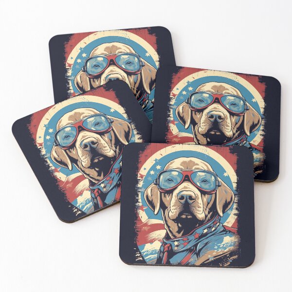 Artikelvorschau, Vintager patriotischer Labrador - US-Flagge und Hunde- oder Welpenliebhaber entworfen und verkauft von madtoyman.