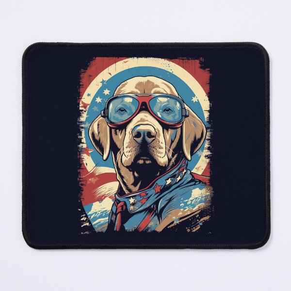 Artikelvorschau, Vintager patriotischer Labrador - US-Flagge und Hunde- oder Welpenliebhaber entworfen und verkauft von madtoyman.