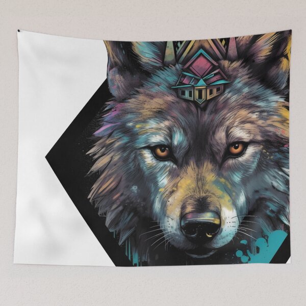 Item preview, Wolf graffiti style ramka designed and sold by TheKingArtur.