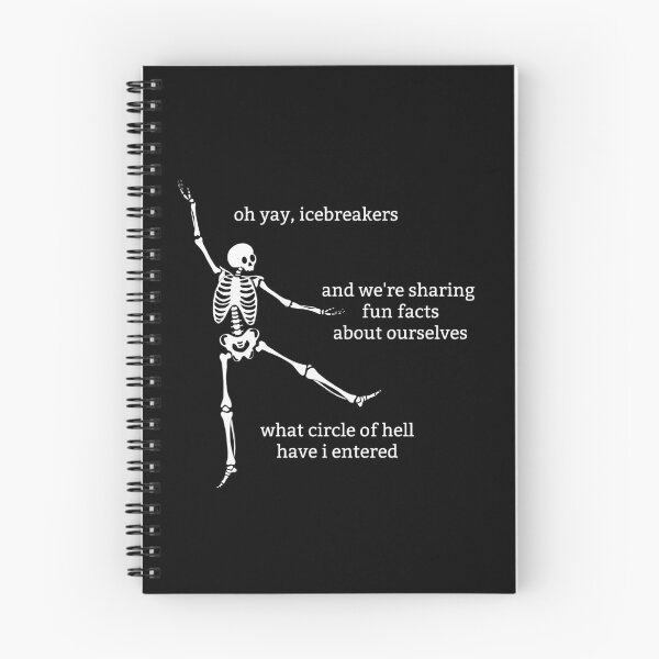 Item preview, Sassy Skeleton "Oh yay, icebreakers" Funny Saying designed and sold by sassyskeleton.
